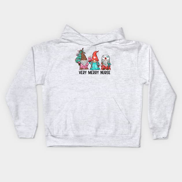 Very merry nurse Kids Hoodie by MZeeDesigns